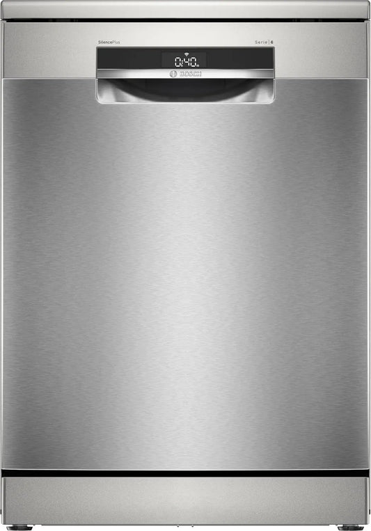 Bosch SMS6ECI15E, Opvaskemaskiner, 60 cm, Series 6, Opvaskemaskine, Freestanding, Home Connect, Ekstra Clean Zone: Intensiv, Hvid