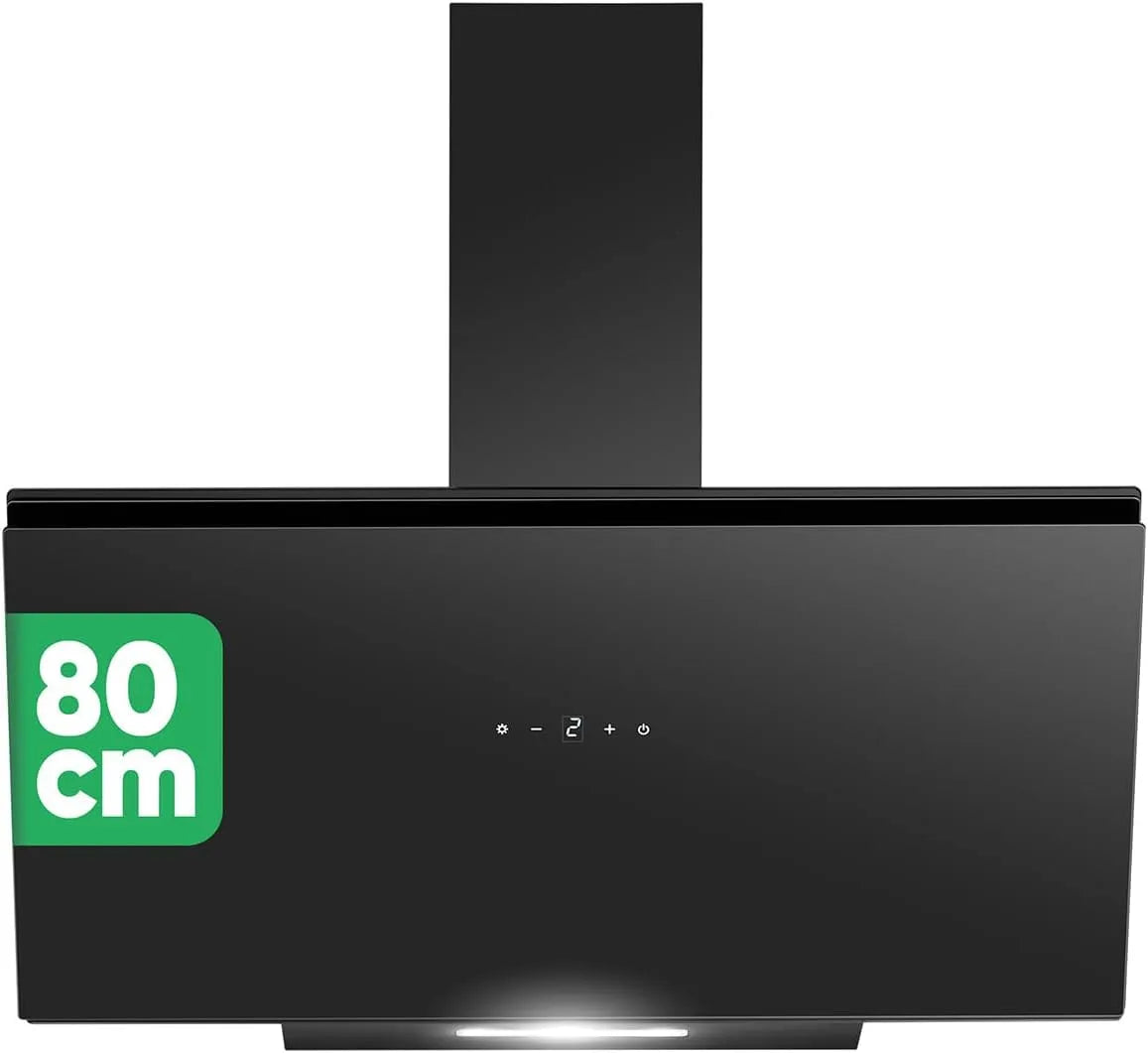 Bomann, Væghængte emhætter, ® -område med en bredde på 80cm, Sort / sølv, 80cm, 7612 G