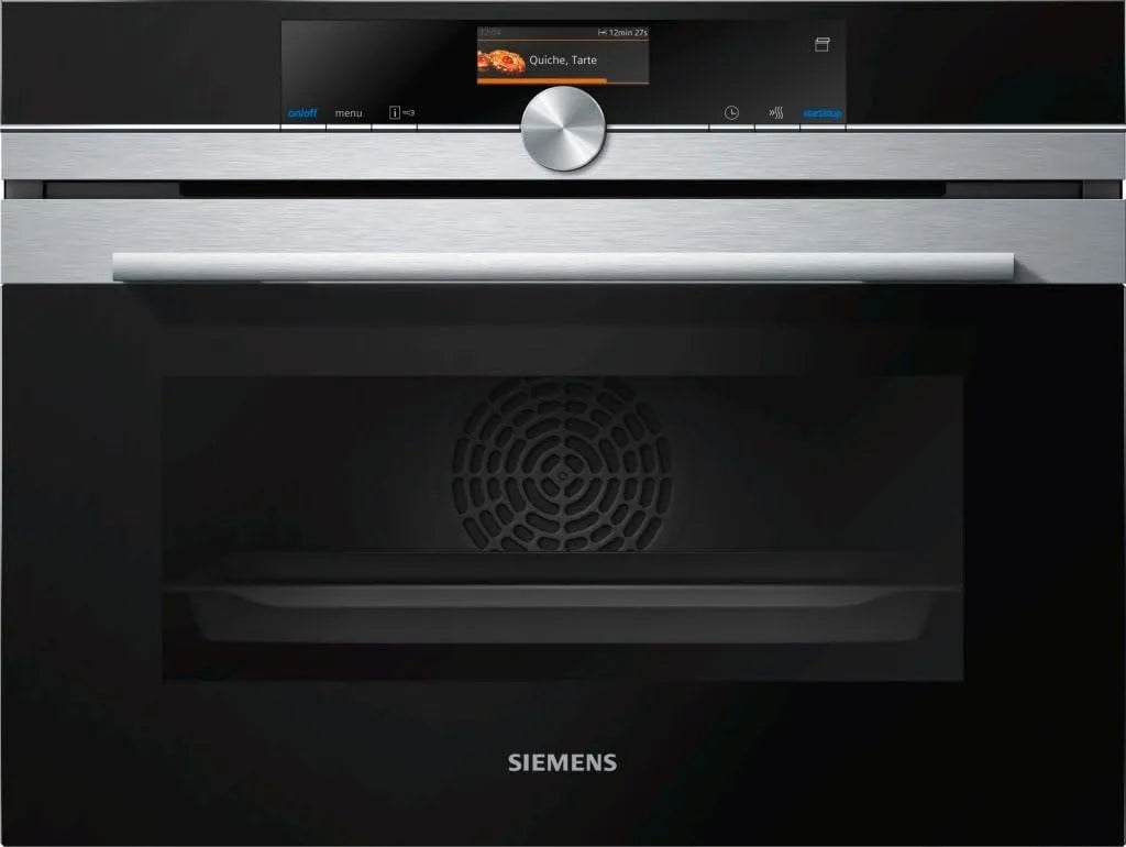 Siemens CS636GBS1 CS636GS1, Ovne, ovn elektrisk / 47 L / damp madlavning funktion / rustfrit stål, Sølv, 636G, 47 L
