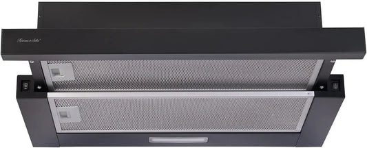 Rosenstein & Söhne 350m3, Emhætter, området: Flad skærmafstand, cirkulerende luft, / h sugekraft, sort (kulfilter, Sort, 60 cm, 65 w, 2 L