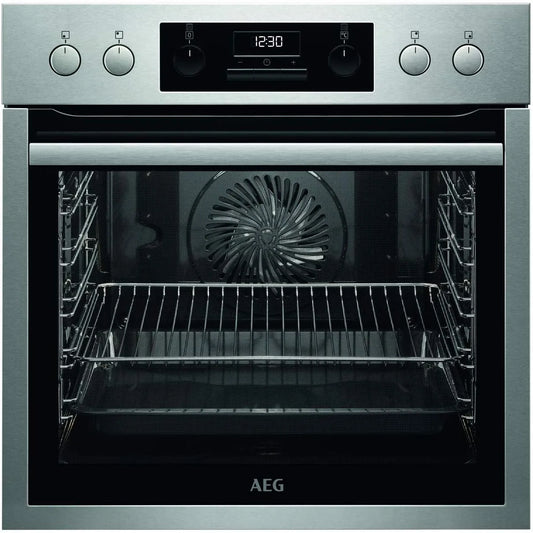 AEG EEB331010M, Ovne, installationskomfur / grill-funktion / skærm med ur / A, Sort, 8 V, 71 l