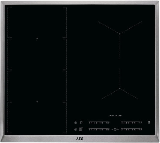 AEG IKE64471XB Hob2Hood, Kogeplader, Selvtilstrækkelig kogetop med touchscreen, pottegenkendelse & funktion, Sort, 60 cm, 6 x 57
