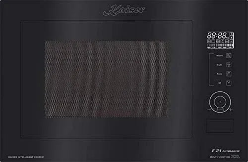 Kaiser, Mikrobølgeovne med grill, EM 2510 Installation Multifunktionel mikroovn, Sort glas, 25L, Hot air grill, 21, Sort, 900G, 1300V