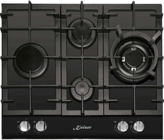 Kaiser, Kogeplader, Eksklusiv Gas Coougar 60cm KCG 6394 Turbo Romb, Sort, 60cm, 3, 8 kW, 4 g, 0 × 51