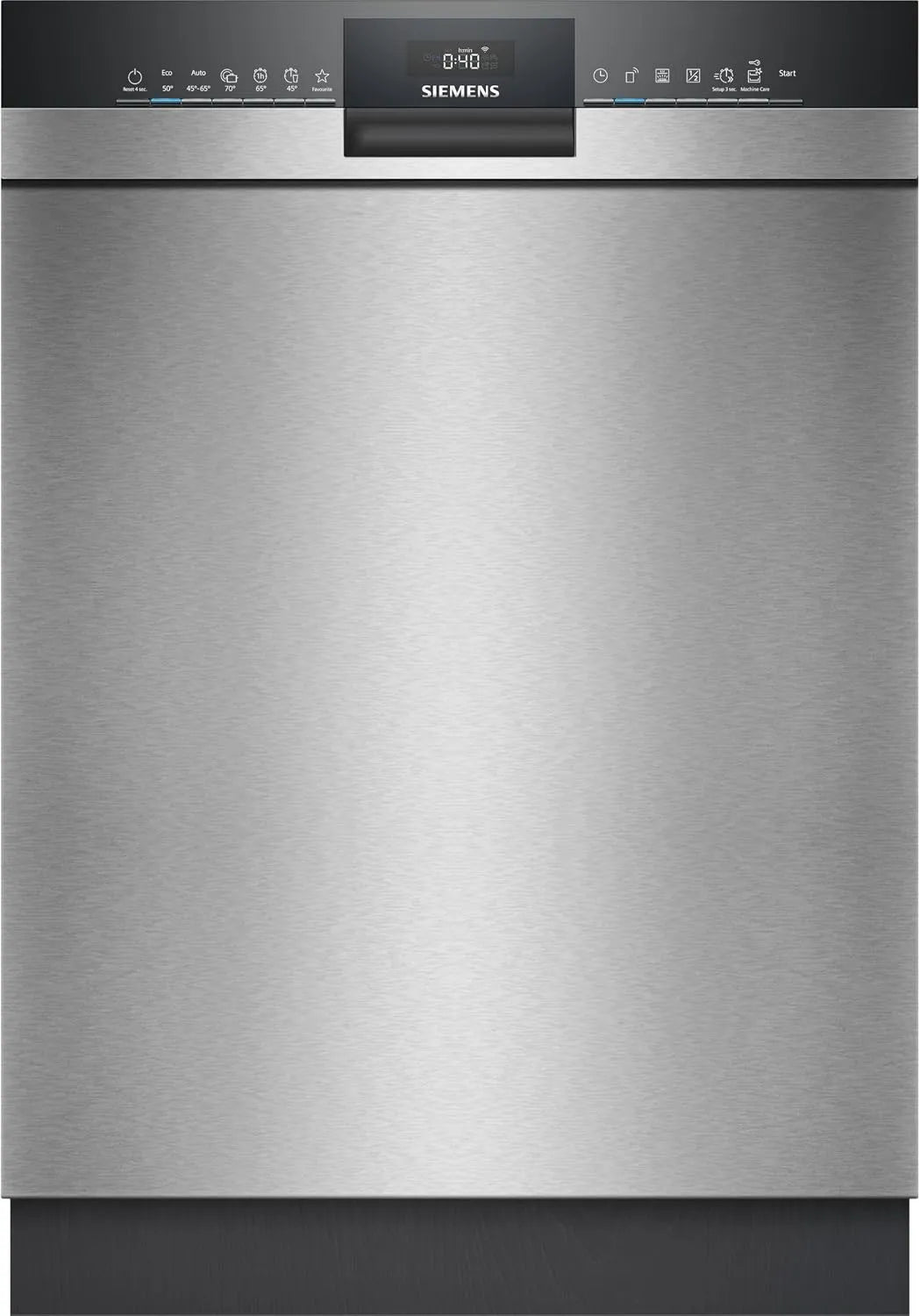 Siemens SN43ES02AE iQ300, Opvaskemaskiner, 60 cm, Smarter opvaskemaskine underbygning, 60 cm bred, bestik kurv, Made in Germany, Sølv