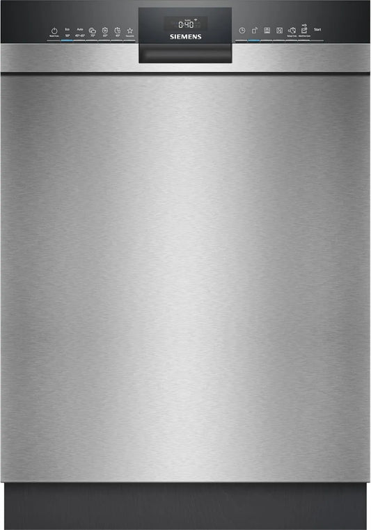 Siemens SN43ES02AE iQ300, Opvaskemaskiner, 60 cm, Smarter opvaskemaskine underbygning, 60 cm bred, bestik kurv, Made in Germany, Sølv
