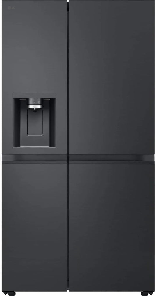 LG GSLE91EVAC, Køle-/fryseskabe, Side by Side Køleskab, klasse C, 628 L, Multi-Dør køleskab med fryser, is, knust, Sølv