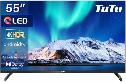TuTu TUQ55UN1, TV'er, QLED TV 55 inches (139cm), 4K UHD Smart TV, Sort, QLED, 55 inch, 139cm, 4K