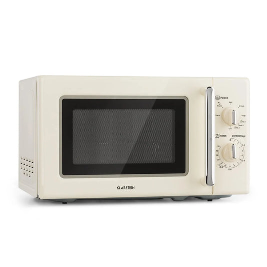 Klarstein 2-in-1, Mikrobølgeovne med grill, 5cm Clearstone Caroline mikroovn - mikrobølgeovn grill klynge, mikroovn grill, Beige, 5cm, 20 l