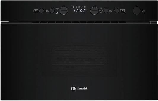 Bauknecht BMN1O2BK, Solo-mikrobølgeovne, Bygning i mikroovn Sort glas, Sort / sølv, 750 w, 22 l, 135 cm, 210x450x420 mm
