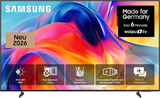 Samsung M70H, TV'er, Mini LED 4K 85 inches (214 cm), UHD TV, Mini LED HDR for imponerende detalje, Sort, Mini LED, 4K, 85 inch, 214 cm