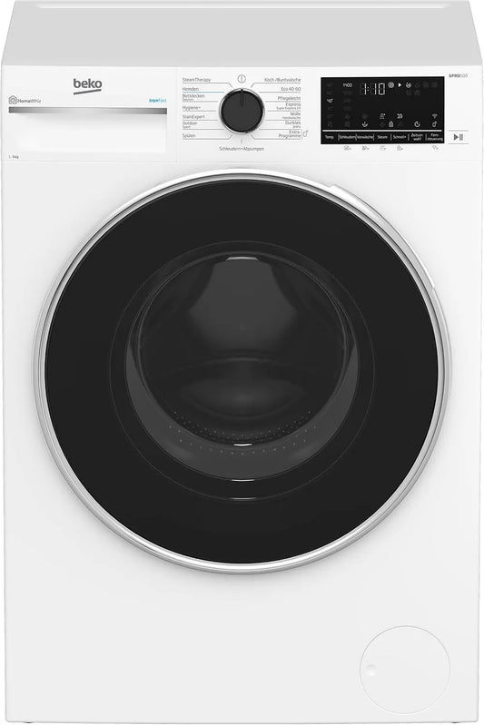 Beko B5WF69410W, Vaskemaskiner, vaskemaskine 9kg, Stiftung Warentest GUT (2, 1), 1400 rpm, dampfunktion, Hvid, 9kg, 5W, 69410W