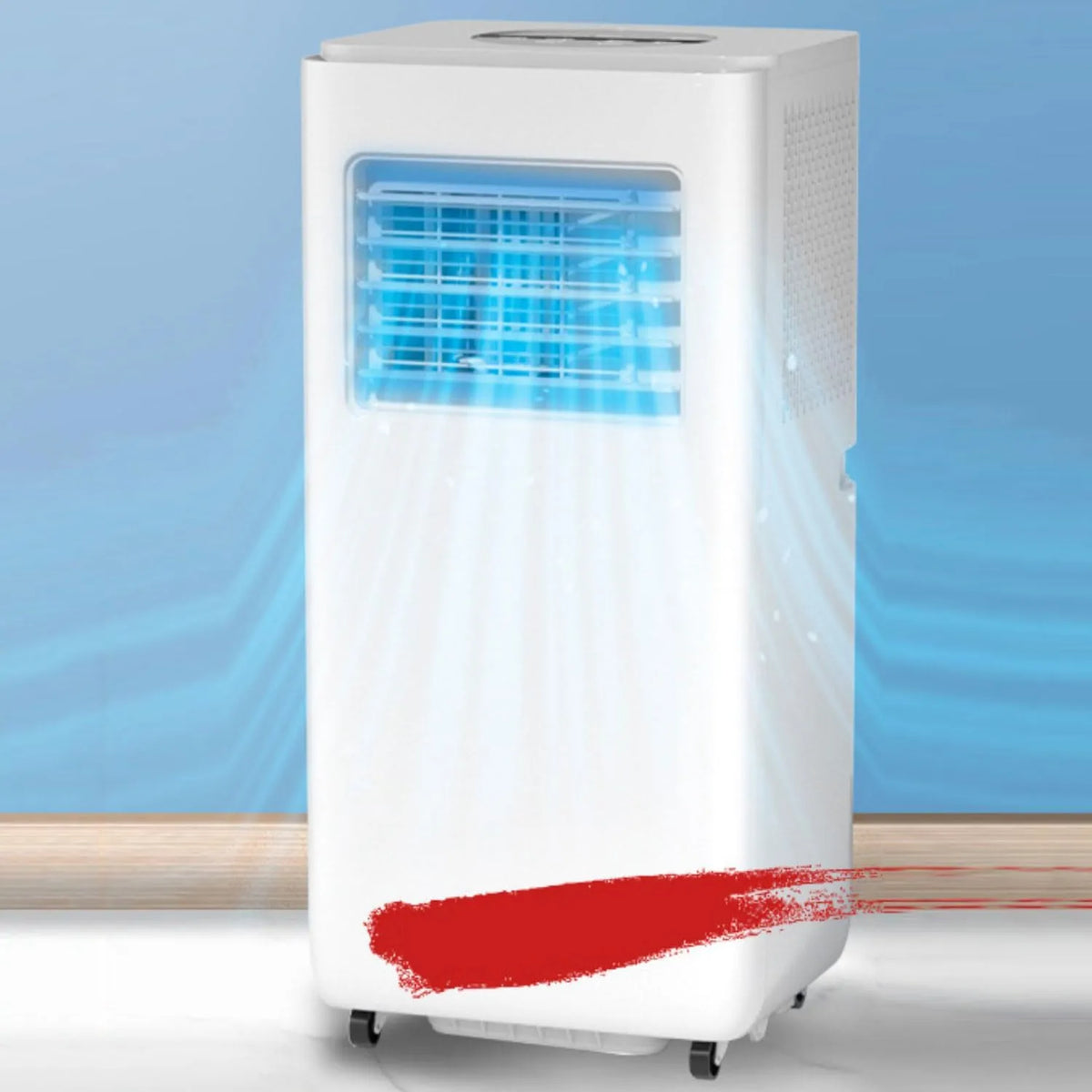 Generisch, Mobile klimaanlæg, Bærbar aircondition, Smart AC-enhed med ventilator & affugter, 24H timer, Hvid, 7000BTU