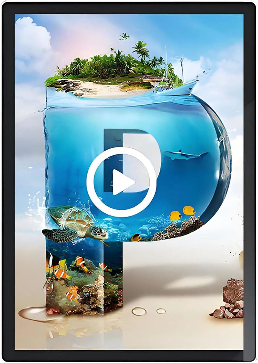 SHENGSHIYU, Lyskasser, LED plakat skærm, Transverse / Portræt, Fjernbetjening / USB-udgivelse, Sort, 21, 5 inch, 23, 6 inch, 27 inch