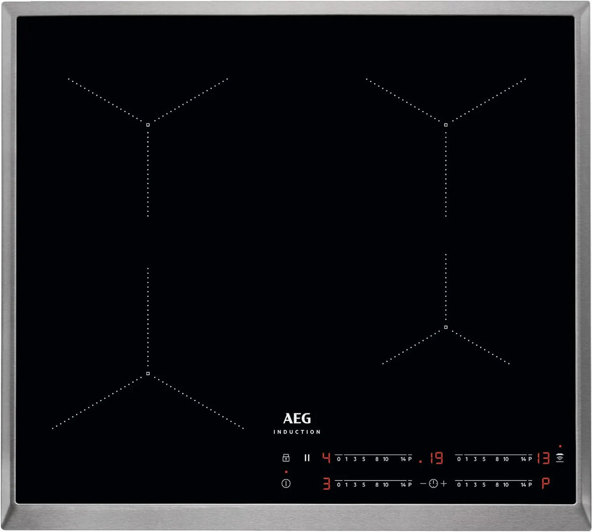 AEG IKB64431XB hob2Hood, Kogeplader, Selvtilstrækkelig kogetop / induktion / / skyderen operation / 60 cm / rustfrit, Sort, 60 cm, 12 mm