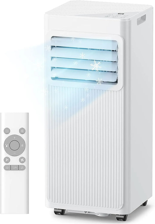Zenolix 4-in-1 25m2, Mobile klimaanlæg, Mobile aircondition 7000 BTU, klimaanlæg med udstødningsslange & 4m, Hvid, 7000 BTU, 19L