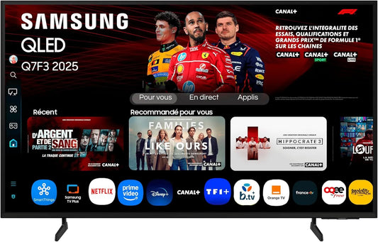 Samsung 50Q7F, TV'er, TV 50 tommer QLED 4K Smart TV med AI- Vision, farvevolumen med Quantum Dots, Sort, QLED, 4K