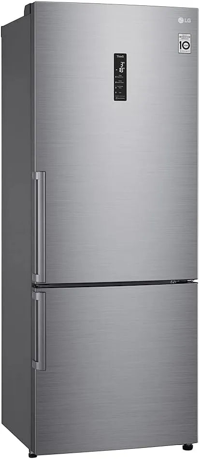 LG GBB567PZCMB, Køle-/fryseskabe, Kombineret køleskab, Total No Frost, 462 l, bredde 70 cm, Wi- Fi, dør & lineær, Sølv, 70 cm