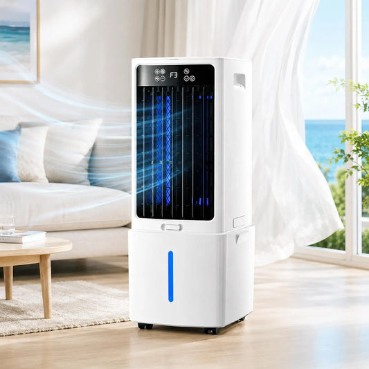 LYJIANGXIN 10L/25L, Mobile klimaanlæg, Mobile klimaanlæg uden udstødningsslange, luftkøler med vandbeholder 10L / 25L, Hvid, 10L, 25L, 3 v, 2 g