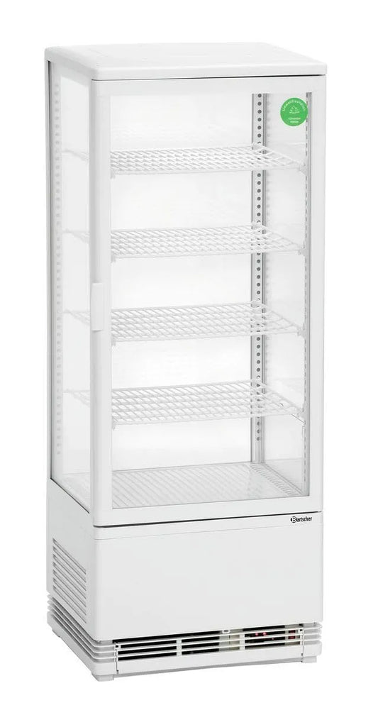 Bartscher, Kølemontrer, Mini- koelvitrine 98L, Sort, 98L, 425 x 805 mm, 435 x 960 mm, 425 x 1100 mm