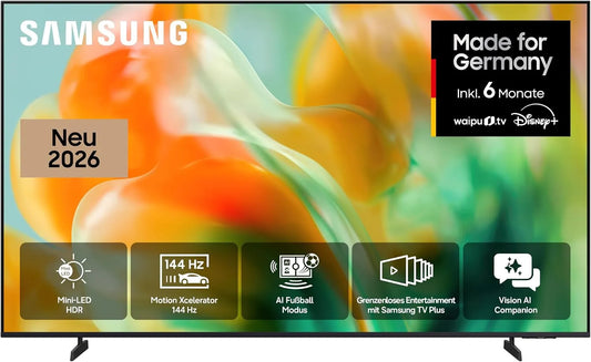 Samsung M80H, TV'er, Mini LED 4K 75 inches (189 cm), UHD TV, Mini LED HDR for imponerende detalje, Sort, Mini LED, 4K, 75 inch, 189 cm