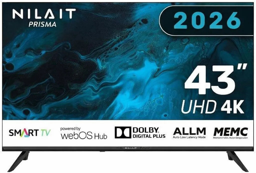 Nilait, TV'er, Prisma Smart TV 43 ′ ′, 4K UHD LED, WebOS, HDR, WLAN, voice styring, 4K Ultra HD, Sort, 4K