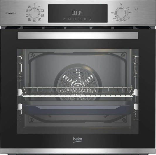 Beko BBIS12301XE b300, Ovne, Bageovn, bygning-i ovn, 72 l madlavning kammer, multifunktion ovn, 9 funktioner, Sølv, 72 l, 60 cm, 5 x 59, 4 x 56