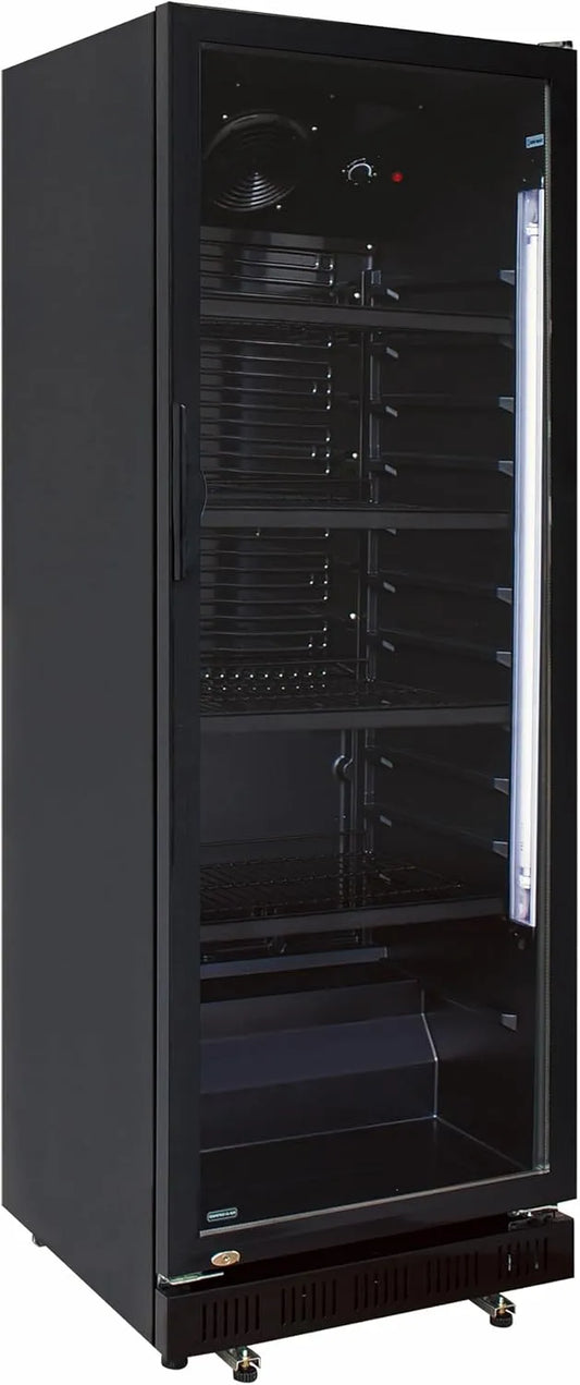 Generisch, Drikkevarekøleskabe, Generiske Drikkevarer Køleskab med glasdør 310 L - Kommerciel Køleskab, Flaske, Sort, 310 L, 620 x 635 x 1562 mm